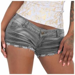 summer Women Denim Shorts Grey Blue Slim Sexy Casual Shorts For Women Girls 48aR#