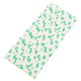 Disposable Cups Straws 96pcs Shamrock St Patrick's Day Party Supplies Drink Bar