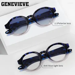 Sunglasses GENEVIEVE Round Small Frame Polarised Customizable Prescription Anti Blue Light Glasses Pochromic S31106