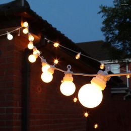 Strings 13M/24M Festoon Led White Globe Fairy String Lights Outdoor Garden Wedding Party Street Lamp For Backyard Patio Decor