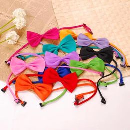 Dog Apparel 10 Pcs/Dog Bow Tie Adjustable Cat Necklace Neck Cute Convenient Pet Accessories Formal Puppy Bowtie Collar Party Gifts Supplies