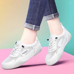 Casual Shoes Summer Women's Vintage Vulcanised Sneakers Platform Footwear Flat Ladies Mesh Breathable Walking Driving Outdoor