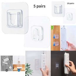 2024 Double-Sided Adhesive Wall Hooks Hanger Strong Transparent Hooks Suction Cup Sucker Wall Storage Holder For Kitchen Bathroom