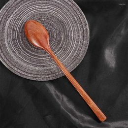 Spoons 1 Pcs Wooden Soup For Eating Mixing Stirring Long Handle Spoon With Japanese Style Kitchen Table