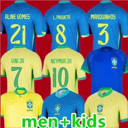2024 Camisas de futebol Brasil 22 23 24 Camiseta de futbol RICHARLISON NEYMAR JR VINI JR.Rodrygo BRASILS CASEMIRO G.JESUS camisa de futebol brasil maillots futebol masculino infantil