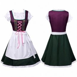 plus Size Oktoberfest Dirndl Dr Women German Beer Bavarian Tavern Wench Waitr Maid Costumes Cosplay Carnival Party Dr n2Xf#