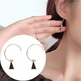 Stud Earrings Korean Simple Geometric Triangle Big Hook Personality For Woman Girl Jewelry Gift Brincos