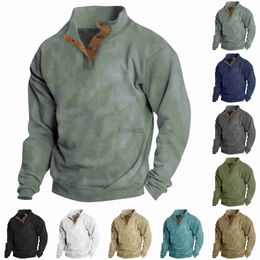 Men's Hoodies Sweatshirts Autumn Winter New MenS Sweatshirts Stand Collar Solid Color Long-Sleeved Pullover Fashionable Casual Versatile Men Clothing 24328