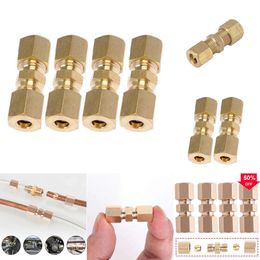 Upgrade New Universal Auto Hose 3/16" Export Brake Lines Pipe Union Fittings Straight Brass Connector Car Accessories