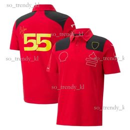 New F1 Ferari T-shirt Men's Polo Shirts Formula 1 Red Team Short Sleeve T-shirts Summer F1 Racing Clothing Jersey Custom 99