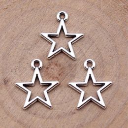 Charms Men Accessories Star Pentagram Supplies For Jewellery 14x16mm 40pcs