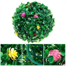 Decorative Flowers Artificial Topiary Plant Ball Garden Hanging Grass Ornament Outdoor Patio