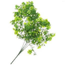 Decorative Flowers Four Leaf Wall Hanging Vigorasm Garden Decors Plants Vine Vita Green Fake Plastic Artificial