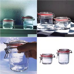 Camp Kitchen 18 Jar Set Glass Storage Bottles Jars Tank Cabinet Rack Transparent Drop Delivery Sports Outdoors Camping Vandring och OT95W