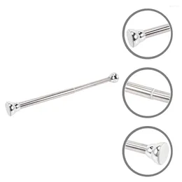 Shower Curtains Tension Curtain Rod Adjustable Professional Pole Free Installation Holders For Wall