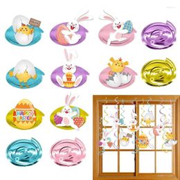 Decorative Figurines Easter Hang Swirls Decorations Ornament Spiral Festive Party Favor Funny Cartoon Egg Swirl For Festival Home