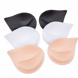 1pair Thick Spge Bra Pads for Women Swimsuit Breast Push Up Breast Enhancer Removeable Bra Pads Inserts Cups Bra Accories e1zp#