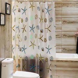 Shower Curtains 180x200cm Translucent Bathroom Waterproof Peva Thickening Bath Curtain Starfish Accessories