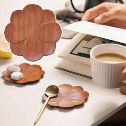 Table Mats Heat Resistant Rosewood Dining Decor Kitchen Placemat Accessories Petal Coffee Mug Pad Wood Pads Tea Cup Mat