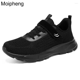 Casual Shoes Moipheng Women Breathable Mesh Hook Loop Walking Platform Couple Flat With Sneakers For Men Zapatos De Mujer