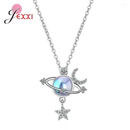 Chains Good Sale Wedding Engagement Party Jewelry Necklaces 925 Sterling Silver Moon Star Pendant Necklace Bridal
