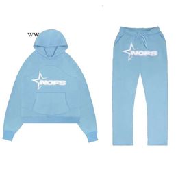 Men's Tracksuits Streetwear NOFS Hoodie Y2K 2 Piece Set Mens Hip Hop Letter Print Oversized Hoodie Sweatshirt Sweatpant Casual Pants Sportswear 7769