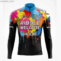 Cycling Jackets Huub 2022 Mens Summer Thin Long sleeved Bicycle Jersey Set Breathable Mtb Racing Uniform Spring Ropa Bicycle Jacket24328