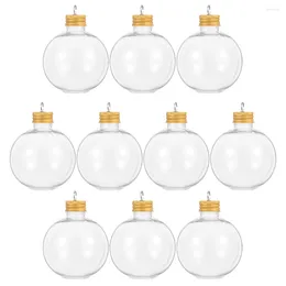 Vases 10 Pcs Christmas Spherical Bottle Coffee Flask Sealing Cold Bottles Juice Hanging Ball Plastic Portable The Pet Storage Child