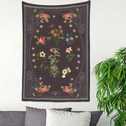 Tapestries Mandala Tapestry Wall Hanging Botanical Celestial Floral Hippie Flower Carpets Dorm Decor Starry Skycarpet