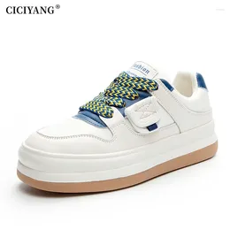 Casual Shoes CICIYANG Sneakers Women Top Quality Genuine Leather Platform Round Toe Dad Korean Rubber Sole Running