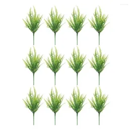 Decorative Flowers Faux Plant Decoration Uv Resistant Artificial Ferns Branches For Indoor Outdoor Home Garden