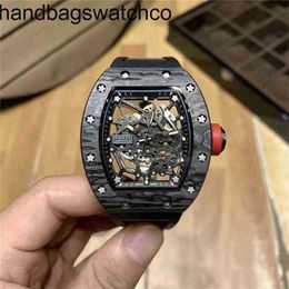 RichasMiers Watch Ys Top Clone Factory Watch Carbon Fibre Automatic Luxury Ceramic strap watchs Wristwatch Business Rm035 Carbo98E4