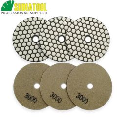 Polijstpads SDIATOOL 7pcs 4inch #3000 B Dry Diamond Sanding Discs Diameter 100MM Resin Bond Diamond Flexible Polishing Pads Very Competitive