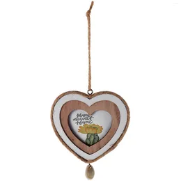 Frames Decorations Wooden Po Frame Pendant Ornament Craft Picture Decorate Valentine Mini Ornaments