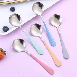 Coffee Scoops 304 Stainless Steel Spoon High-quality Soup Mirror Polishin Fine Edging Rice Tableware Dessert