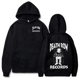 Men's Hoodies Sweatshirts Death Row Records Print Hoodies for Men Women Casual Long Sleeve Hooded Sweatshirts Hip Hop Harajuku Hoodie Y2k Men Tops XS-4XL 24328