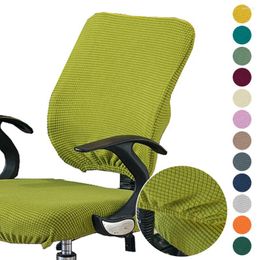 Chair Covers 1Pcs Back Cover Office Split Computer Protector Removable Stretch Slipcover Solid Colour Jacquard