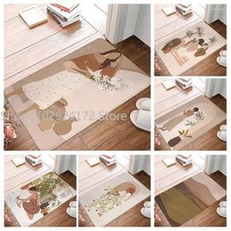 Carpets Anti-slip Bath Mat Bathroom Small Rug Shower Home Decor Door Kitchen Bedroom Entrance Room Boho Abstract Modern