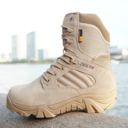 Boots Winter Autumn Men Military Boots Delta Special Force Tactical Desert Combat Ankle Boats Army Work Shoes Leather Snow Boot male