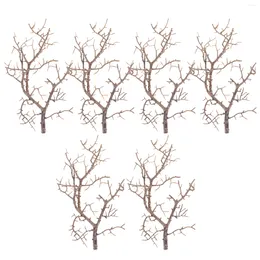 Decorative Flowers 6 Pcs Decorate Artificial Plants Twigs Plastic DIY Branches For Flower Arrangement