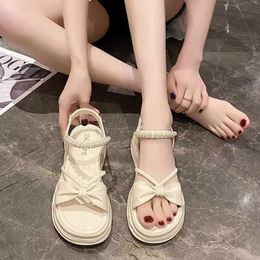 Sandals Womens Summer Coat 2024 New Thick Sole Casual Beach Wedge Shoes H240328