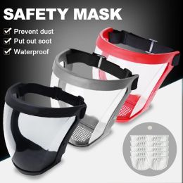 Albums Transparent Security Protection Shield Full Face Shield for Kitchen Oilsplash Antifog Head Cover Work Protection Glasses Mask