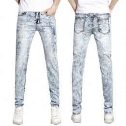 2023 Men's Variety Skinny Jeans Gray/blue Denim Jeans Brand Fi Men Pencil Pants Slim Jeans Men Skinny Lg z0va#