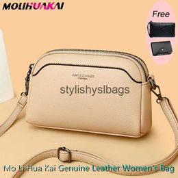 Shoulder Bags Womens Crossbody High Quality Genuine Leather Handbag 2023 Luxury Large Capacity Female Messenger Tote Sac H240328