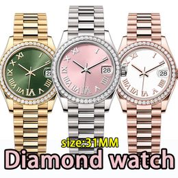 Luxury Watch Designer Watches High Quality Women's 31mm Automatic Mechanical Diamond Watch Rose Gold 904L Stainless Steel Sapphire Watch Couple gift With Box