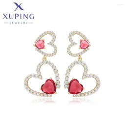 Hoop Earrings Xuping Jewelry Fashion Elegant StyleHeart Stud Earring Gold Plated Charm For Women Gift X000859565