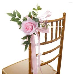 Decorative Flowers Artificial Wedding Chair Flower Decoration Arrangement For Back Aisle Pew