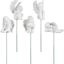 Garden Decorations Catholic Statues And Figurine Plant Potted Decoration Small Angel Sculpture Decorative Stake Angels