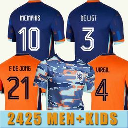 2024 2025 S-2XL Netherlands MEMPHIS soccer jersey 2324 Holland club jersey VIRGIL DUMFRIES 24 25 BERGVIJN Shirt KLAASSEN home away DE LIGT men kids kit football shirt