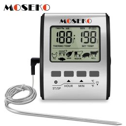 Gauges MOSEKO Digital Oven Thermometer Probe Sensor for Barbecue Food Cooking Kitchen Grill Meat Function Timing Wireless Optional